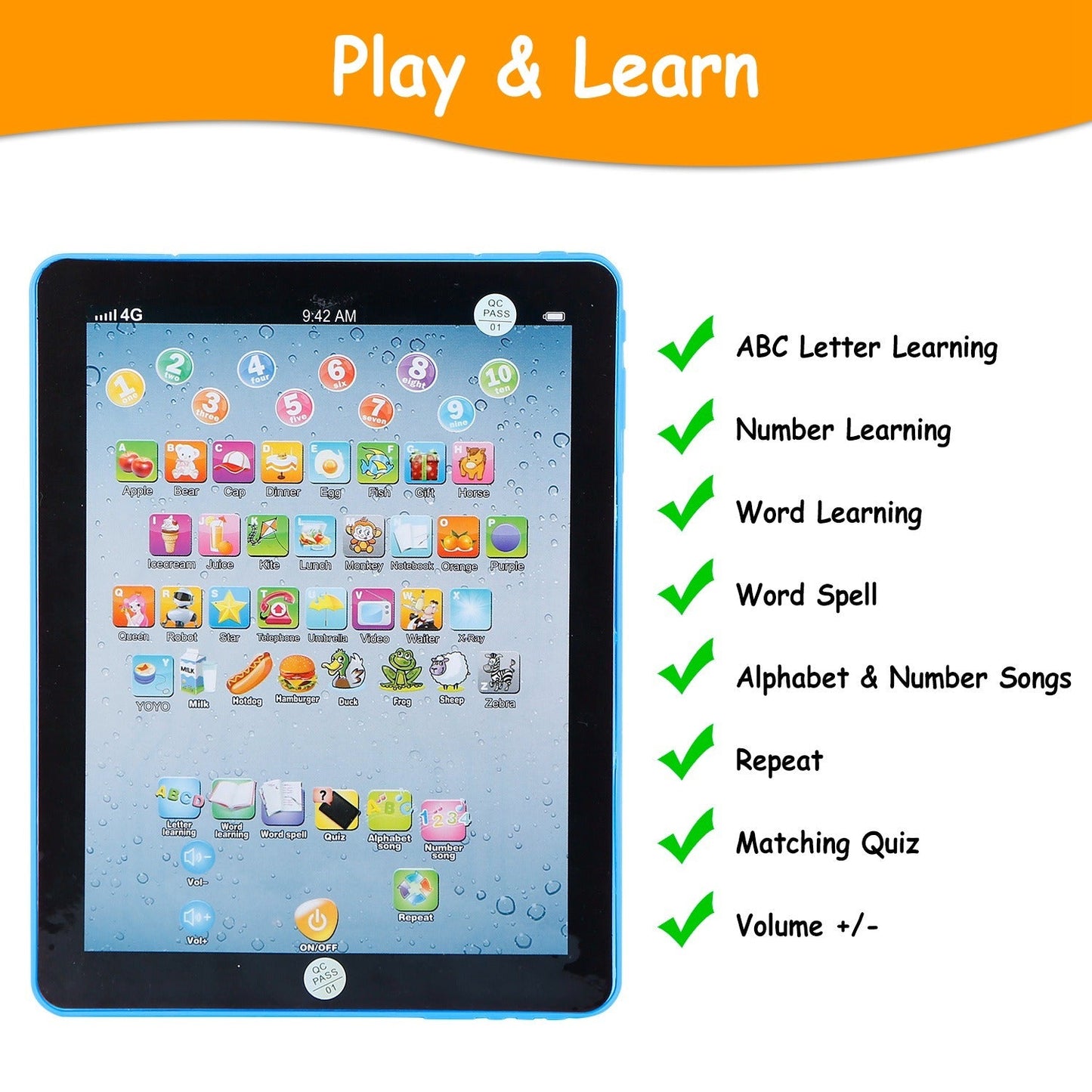 Baby Learning Tablet Educational Mini Pads Toys Touch Learn Toddler